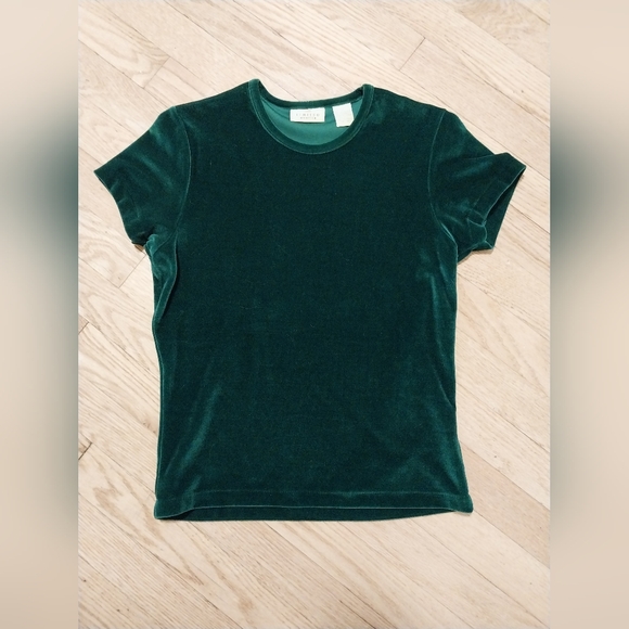 Green velour tee from The Limited - Picture 1 of 2